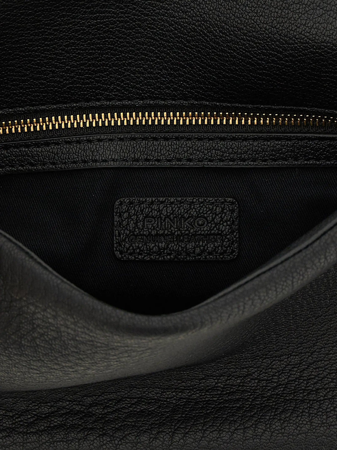 PINKO Black Lamb Leather Shoulder Bag