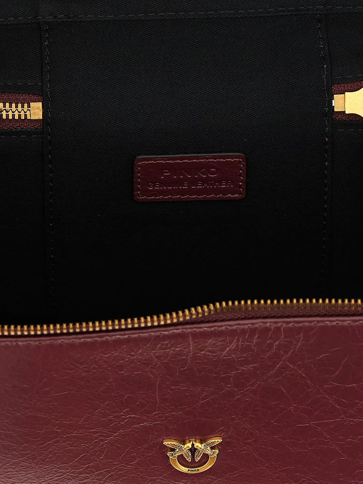 PINKO Bordeaux Calfskin Handbag