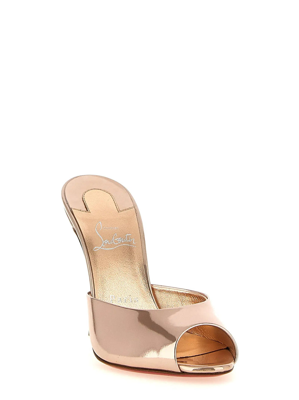 Christian Louboutin Sample Sale | Christian Louboutin Gold Calfskin Stiletto Heel Sandals - | Designer outlet
