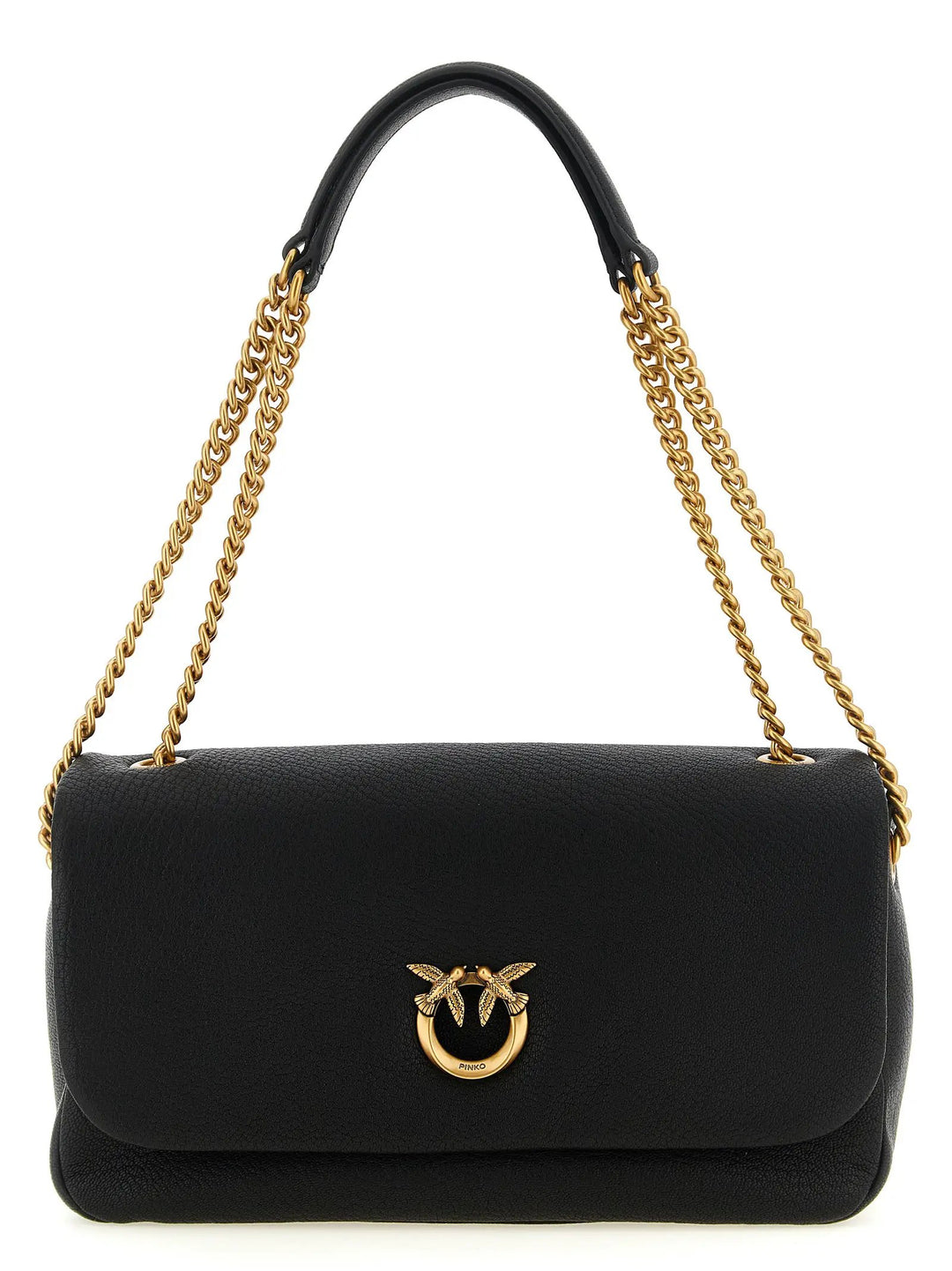 PINKO Sample Sale | PINKO Black Lamb Leather Shoulder Bag - | Designer outlet