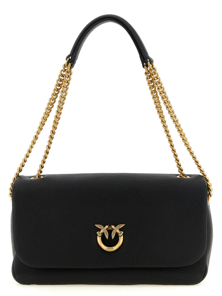 PINKO Sample Sale | PINKO Black Lamb Leather Shoulder Bag - | Designer outlet