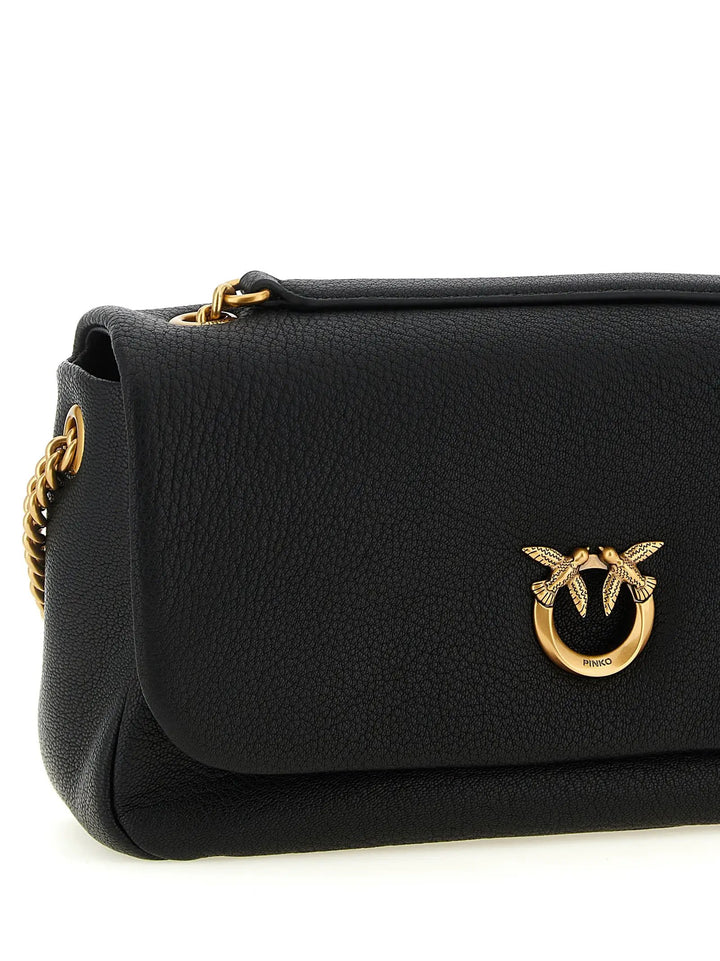 PINKO Sample Sale | PINKO Black Lamb Leather Shoulder Bag - | Designer outlet