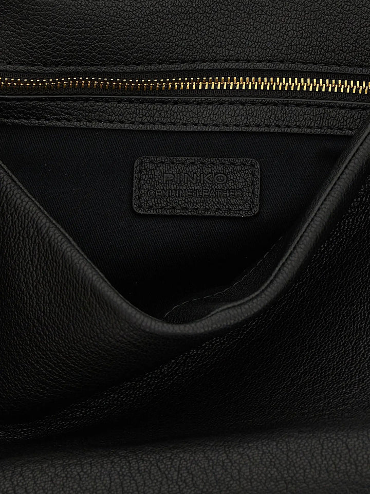 PINKO Sample Sale | PINKO Black Lamb Leather Shoulder Bag - | Designer outlet