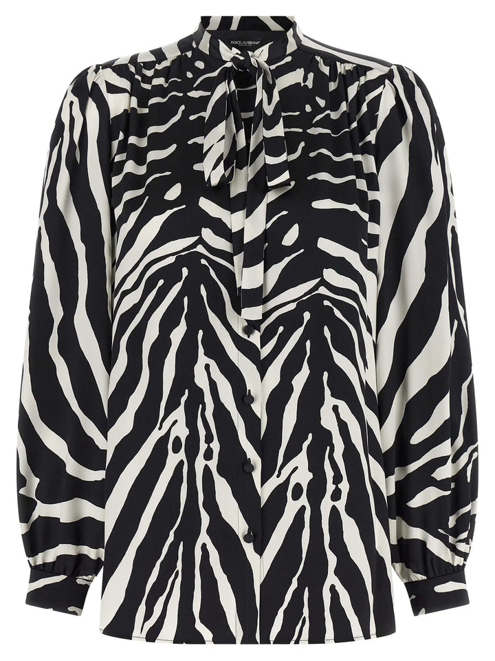 Dolce &amp; Gabbana Bicolor Silk Blouse
