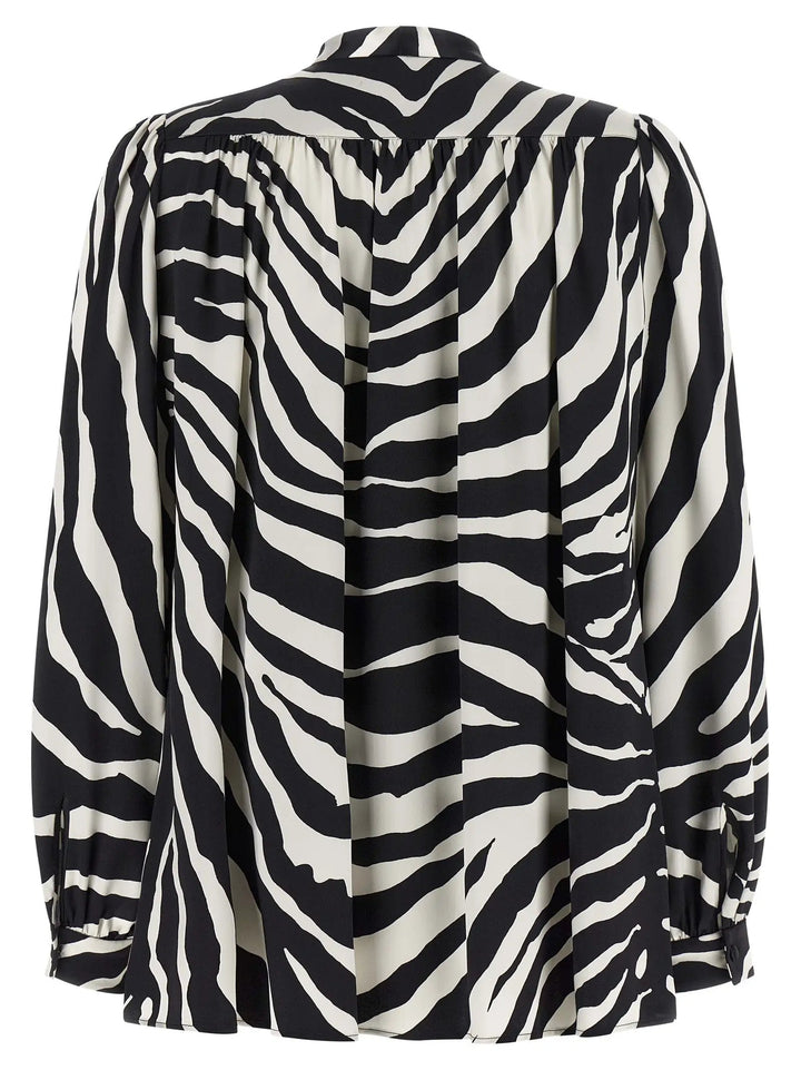 Dolce &amp; Gabbana Bicolor Silk Blouse