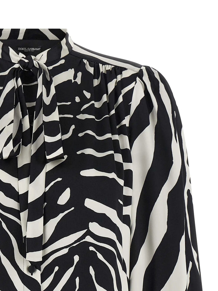 Dolce &amp; Gabbana Bicolor Silk Blouse