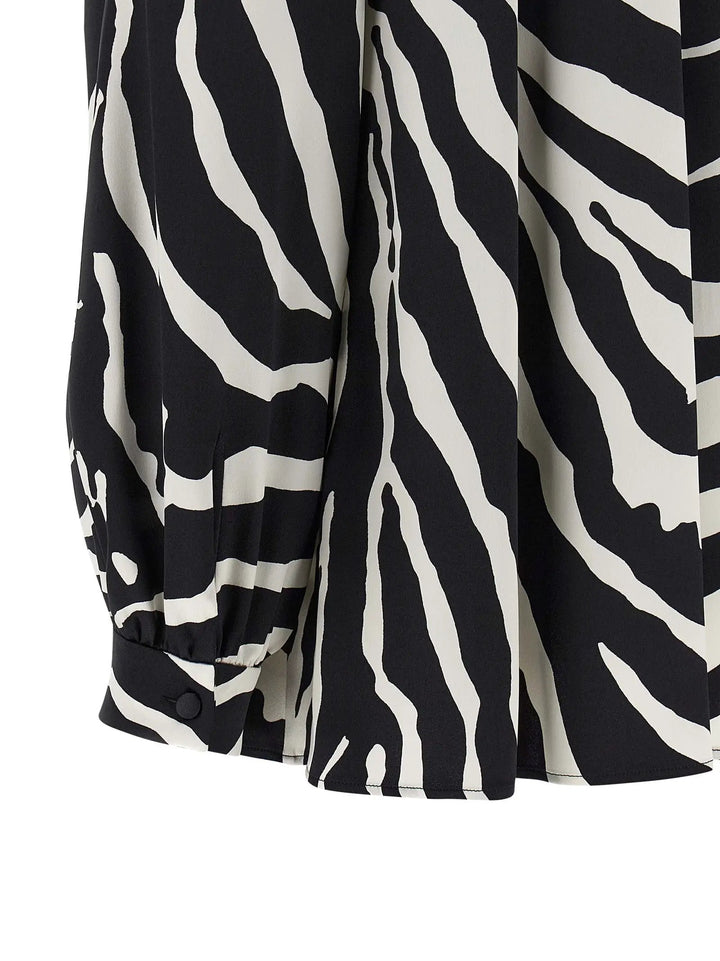 Dolce &amp; Gabbana Bicolor Silk Blouse