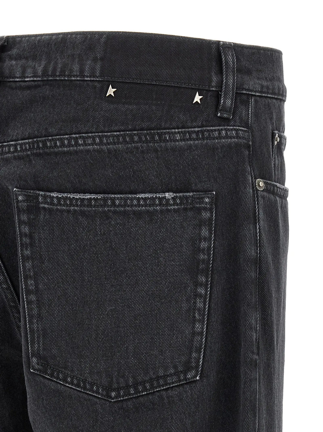 Golden Goose Black Cotton Straight-Leg Jeans