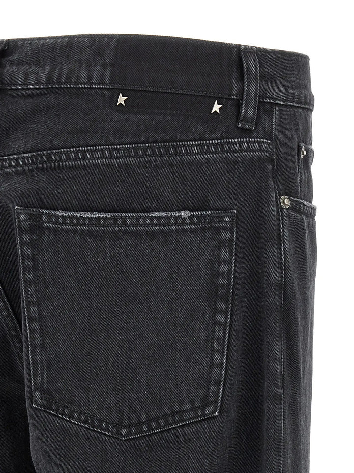 Golden Goose Black Cotton Straight-Leg Jeans
