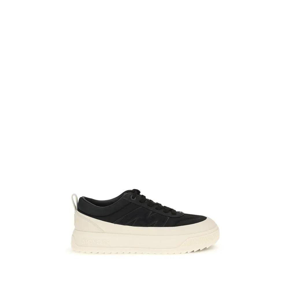 Moncler Black Calf Leather Bos Taurus Athletic Sneakers