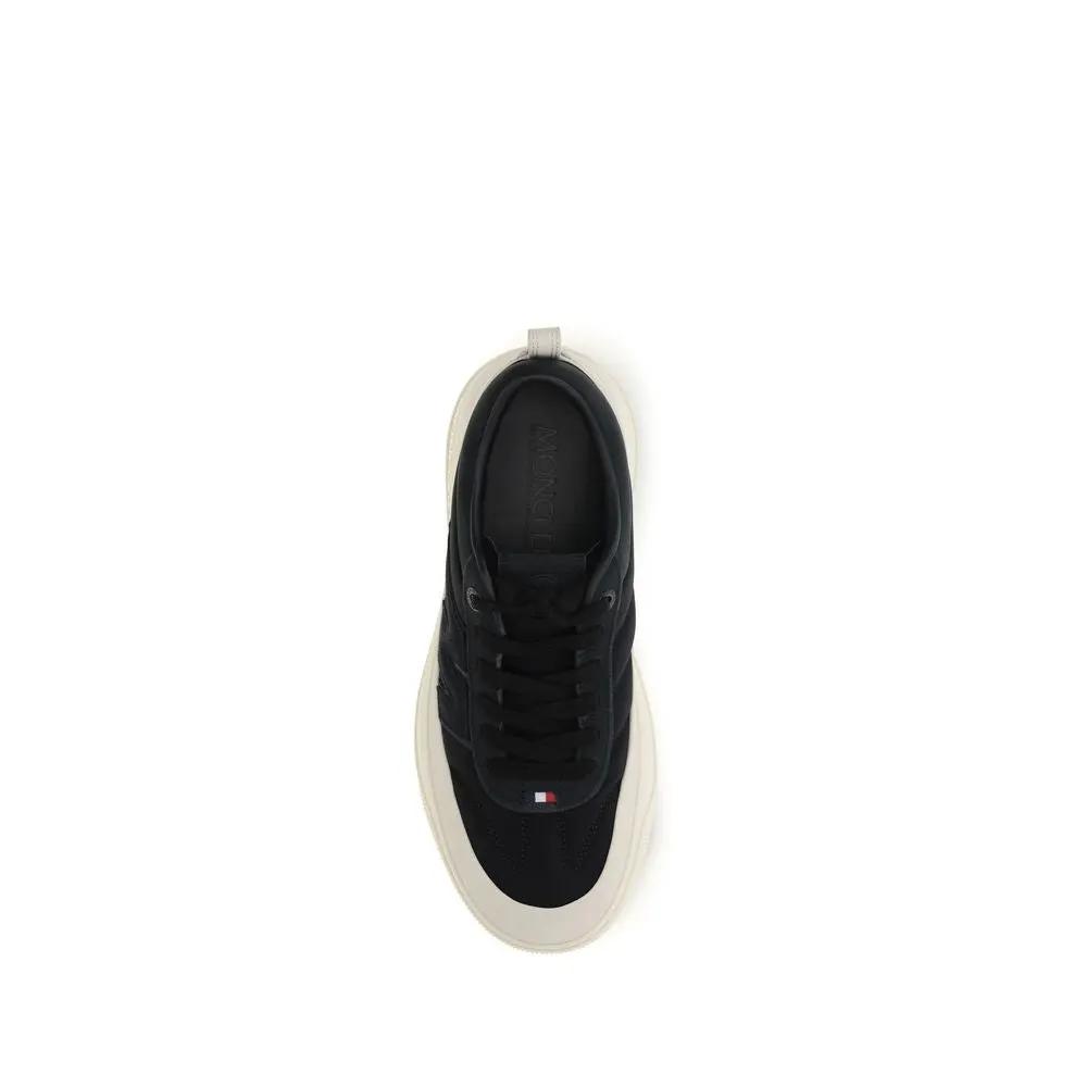 Moncler Black Calf Leather Bos Taurus Athletic Sneakers