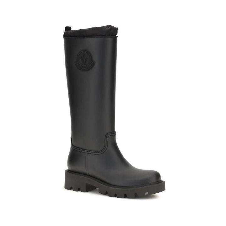Moncler Black Pvc Rain Boots