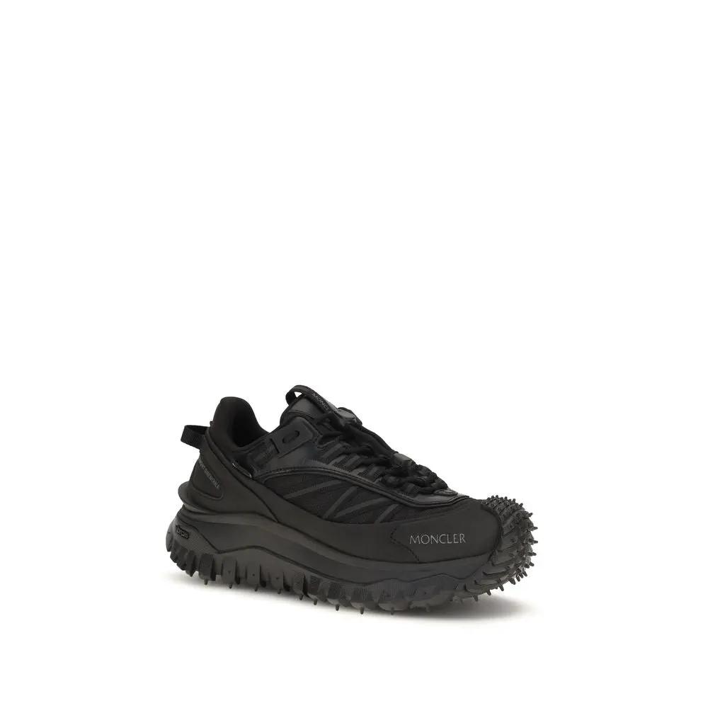 Moncler Black Calf Leather Bos Taurus Athletic Sneakers