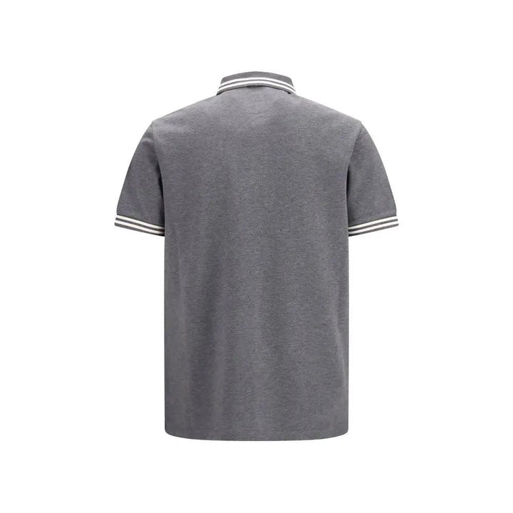 Moncler Gray Cotton Polo Shirt