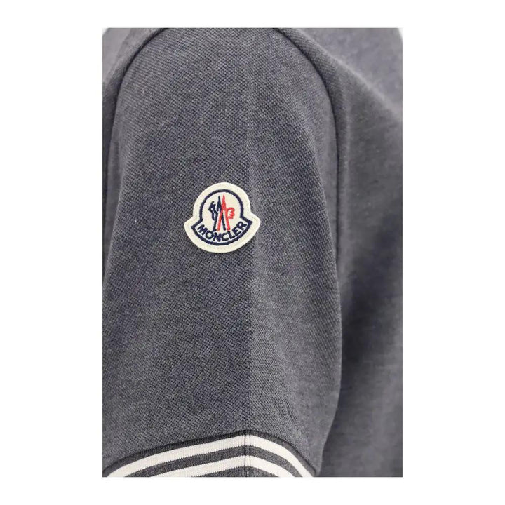 Moncler Gray Cotton Polo Shirt