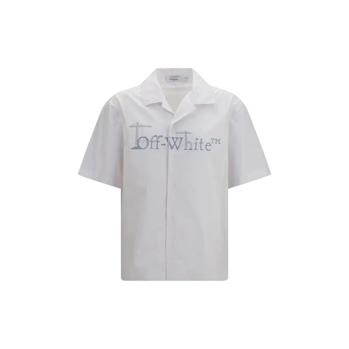 Off-White White Cotton Pattern Shirt