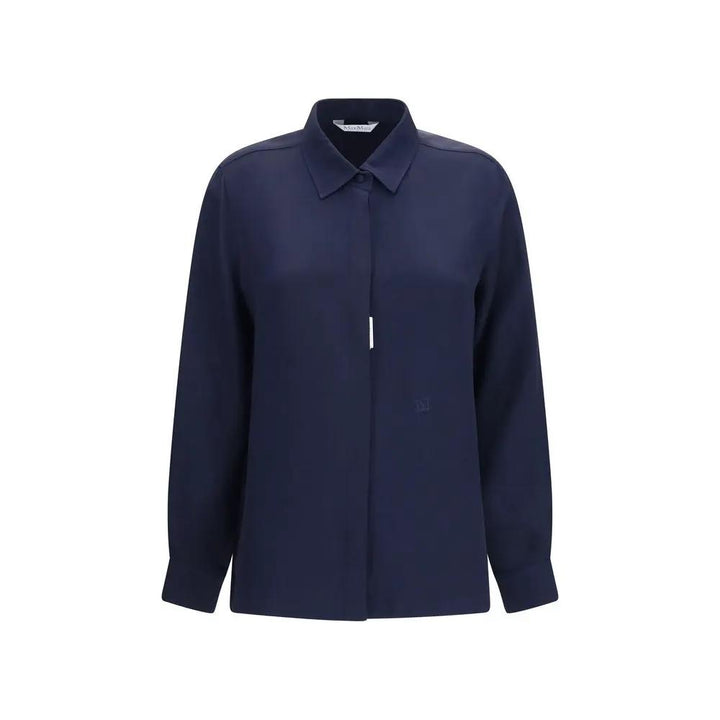 Max Mara Blue Silk Shirt
