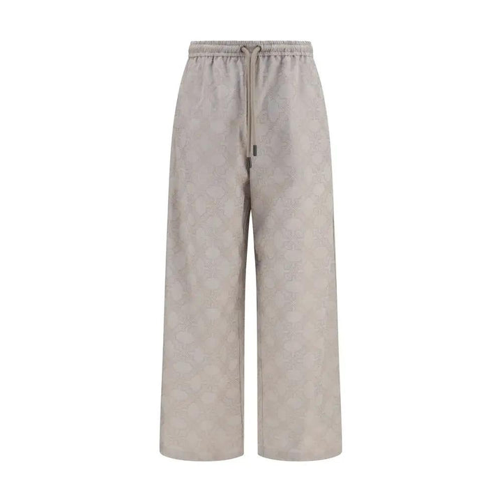 Off-White Beige Cotton Casual Pants