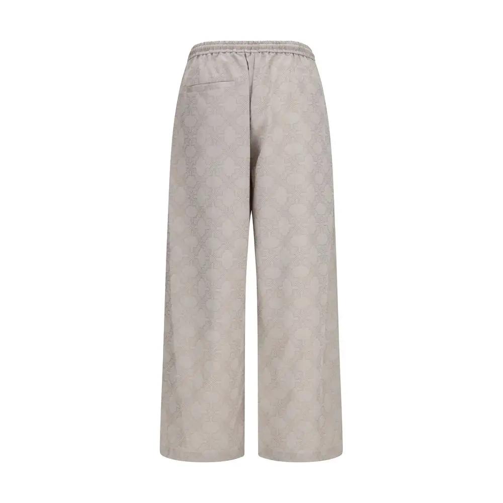 Off-White Beige Cotton Casual Pants