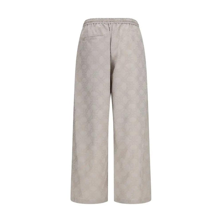 Off-White Beige Cotton Casual Pants