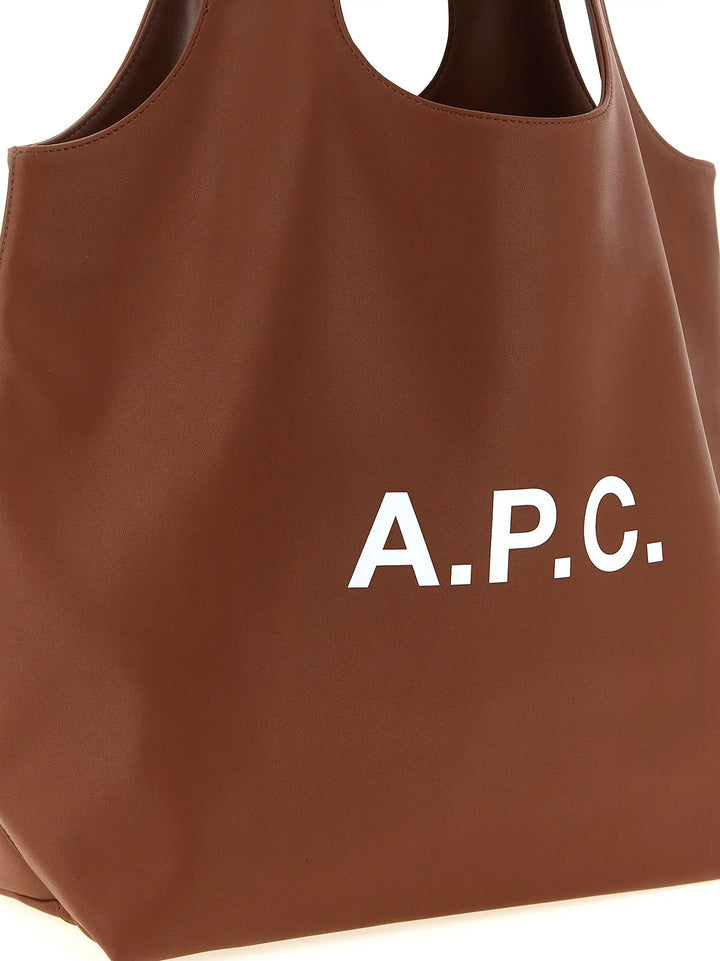 A.P.C. Brown Polyester Tote Bag