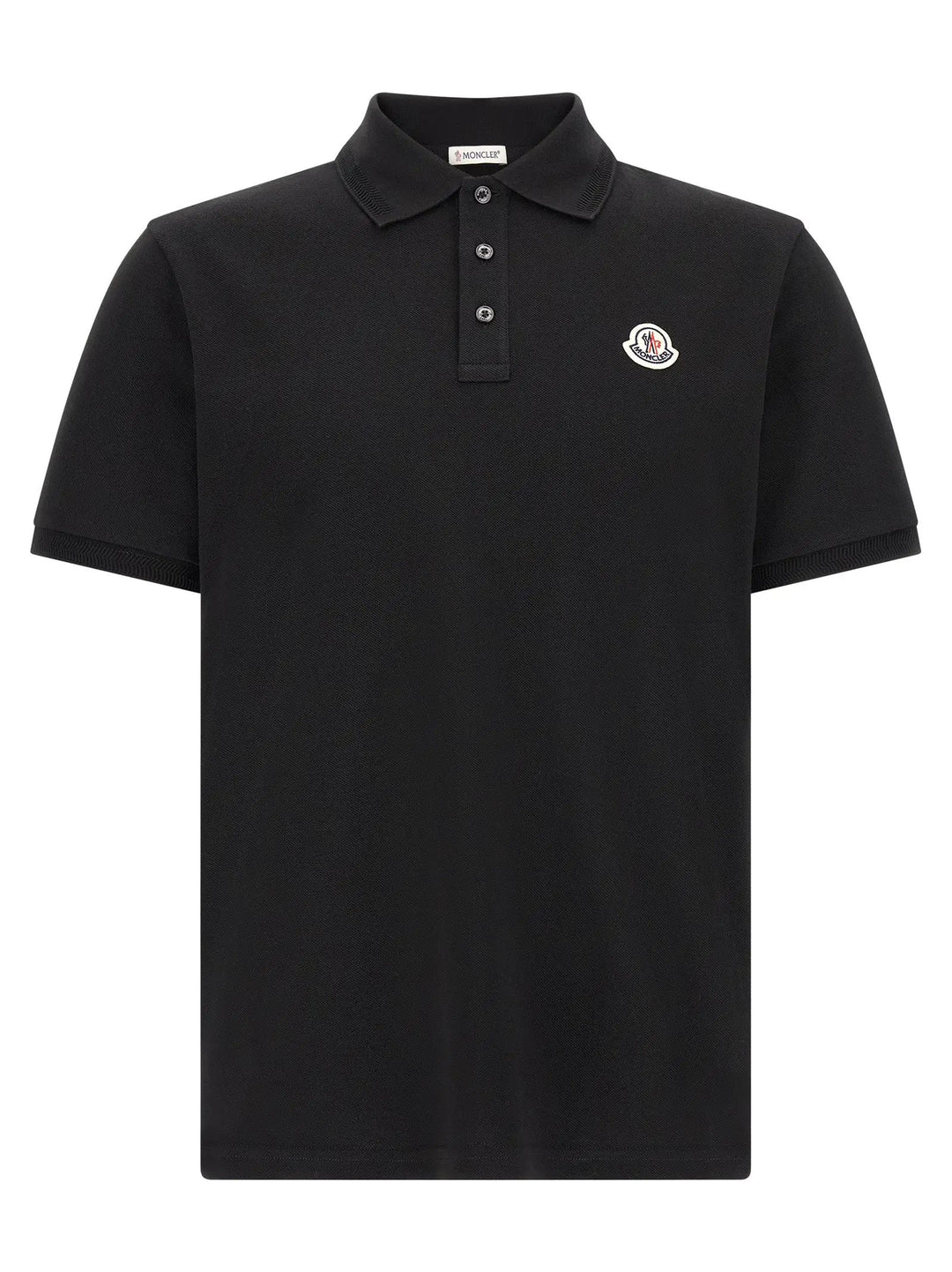 Moncler Sample Sale | Moncler Black Cotton Polo Shirt - | Designer outlet