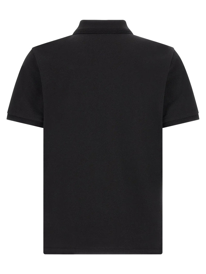 Moncler Sample Sale | Moncler Black Cotton Polo Shirt - | Designer outlet