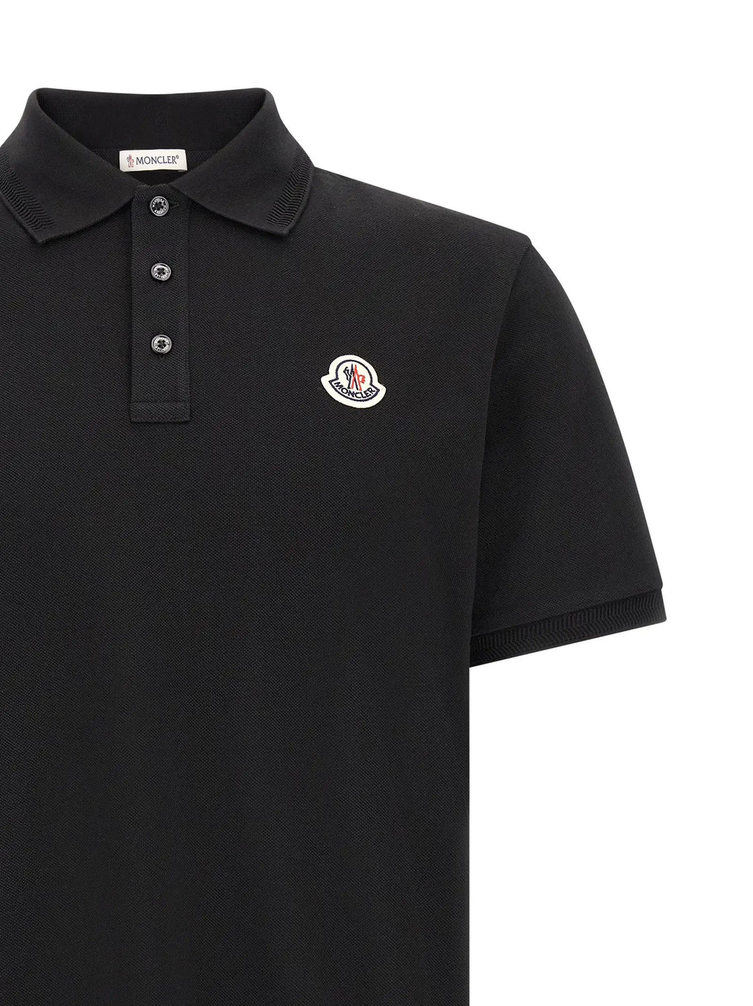 Moncler Sample Sale | Moncler Black Cotton Polo Shirt - | Designer outlet