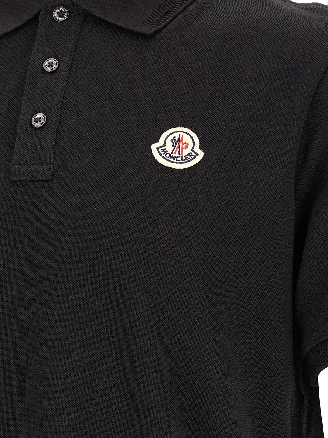 Moncler Sample Sale | Moncler Black Cotton Polo Shirt - | Designer outlet