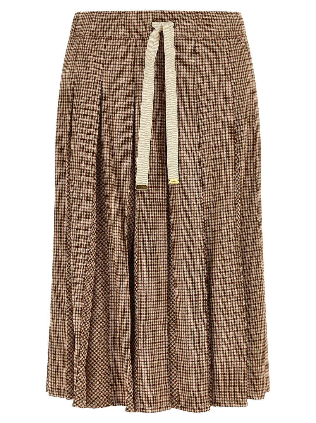 Moncler Sample Sale | Moncler Beige Viscose Midi Skirt - | Designer outlet