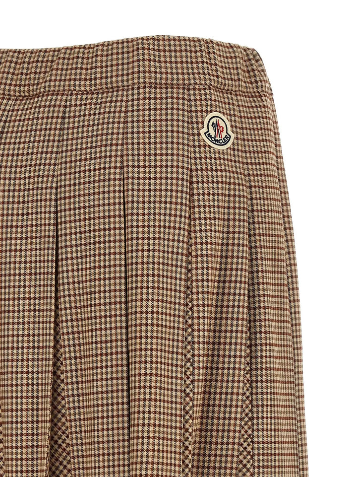 Moncler Sample Sale | Moncler Beige Viscose Midi Skirt - | Designer outlet