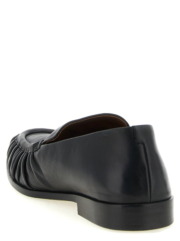 Marsell Black Calfskin Slip-On Loafers