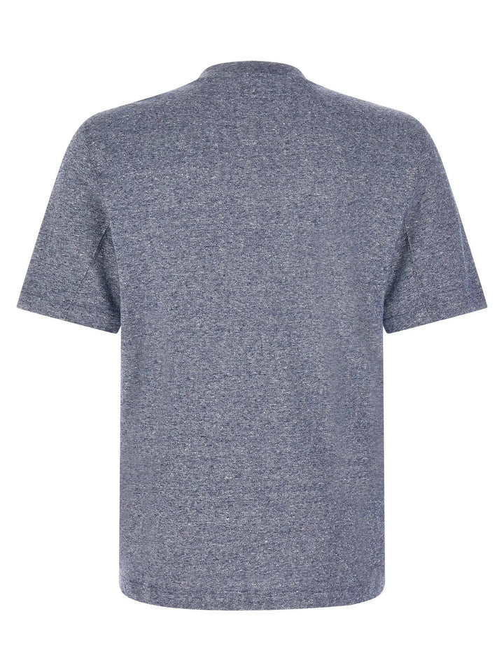 Brunello Cucinelli Blue Linen T-Shirt