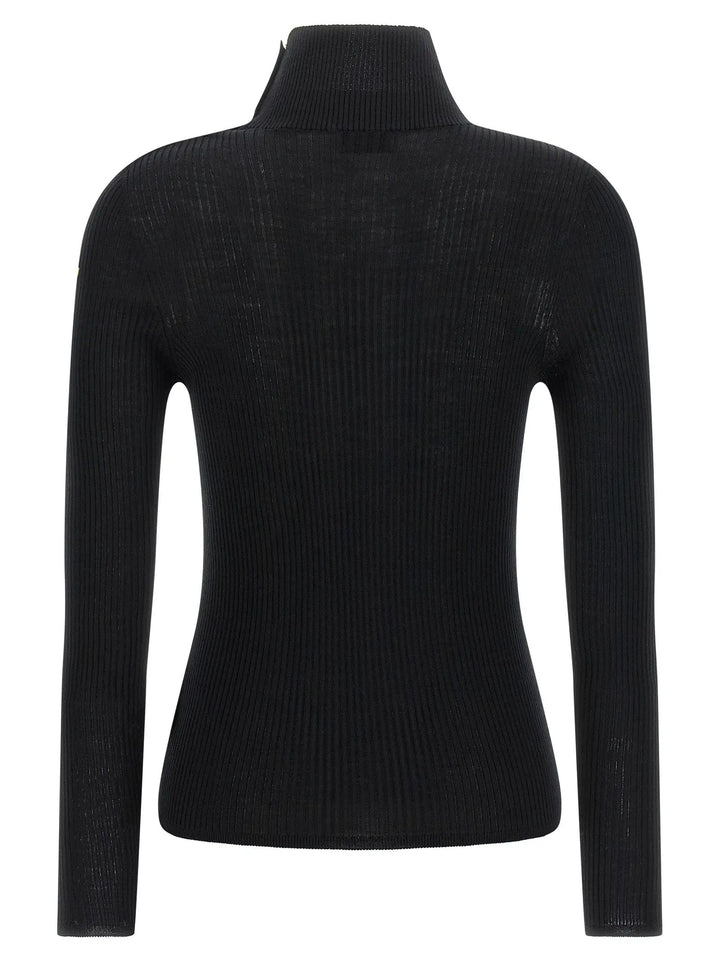 Moncler Sample Sale | Moncler Black Virgin Wool Cardigan - | Designer outlet
