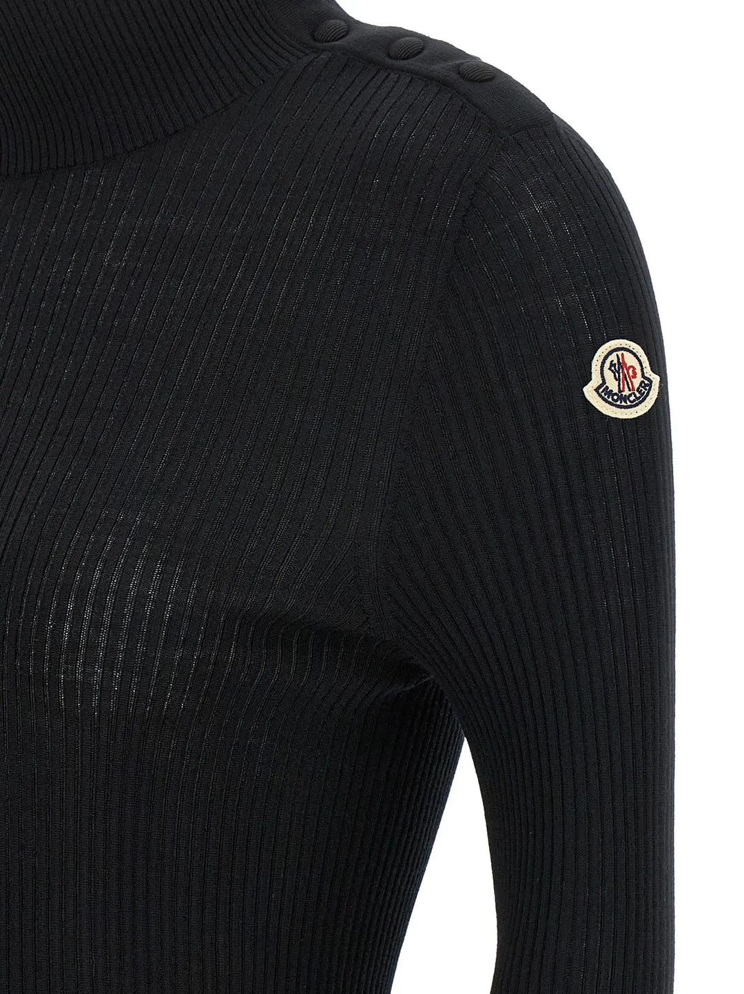 Moncler Sample Sale | Moncler Black Virgin Wool Cardigan - | Designer outlet