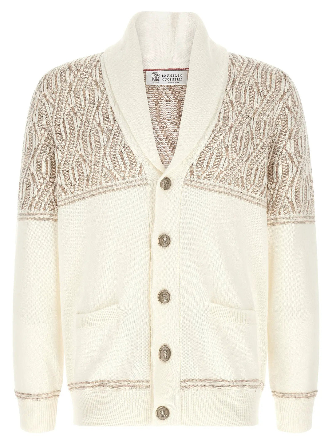 Brunello Cucinelli Beige Cotton Cardigan