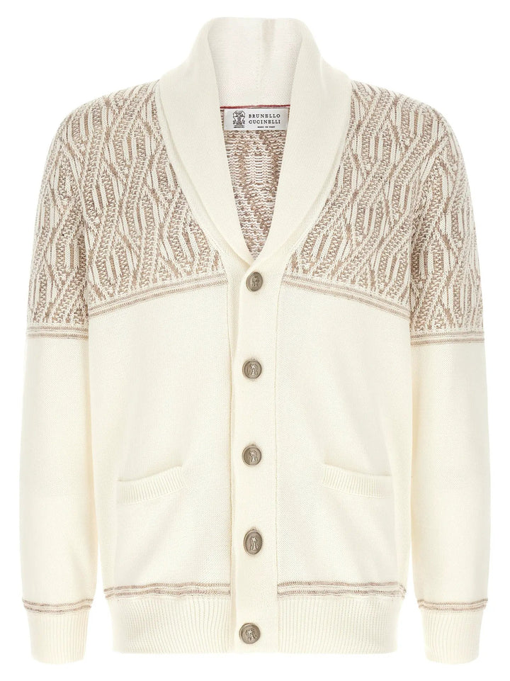 Brunello Cucinelli Beige Cotton Cardigan