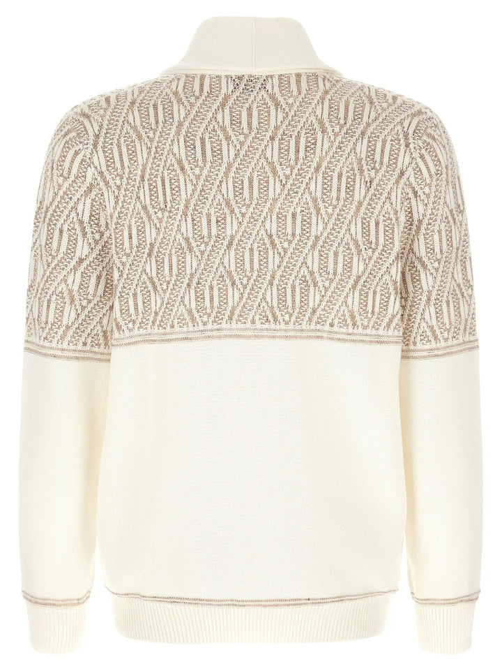Brunello Cucinelli Beige Cotton Cardigan