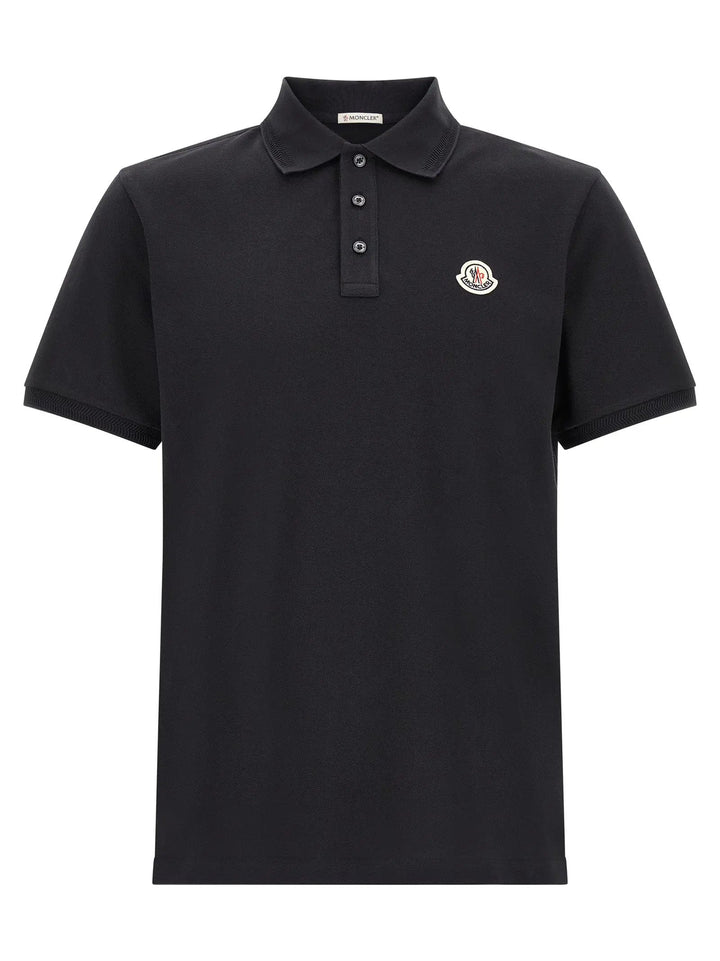 Moncler Sample Sale | Moncler Blue Cotton Polo Shirt - | Designer outlet