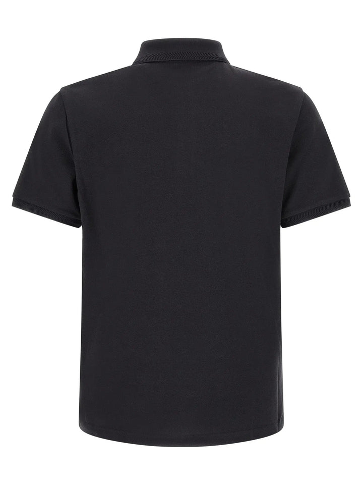 Moncler Sample Sale | Moncler Blue Cotton Polo Shirt - | Designer outlet