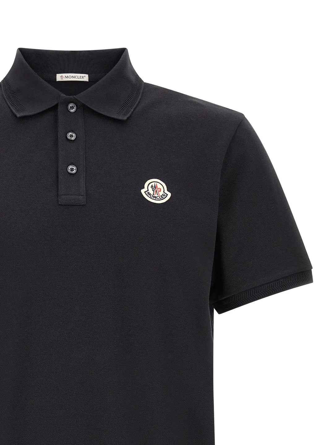 Moncler Sample Sale | Moncler Blue Cotton Polo Shirt - | Designer outlet