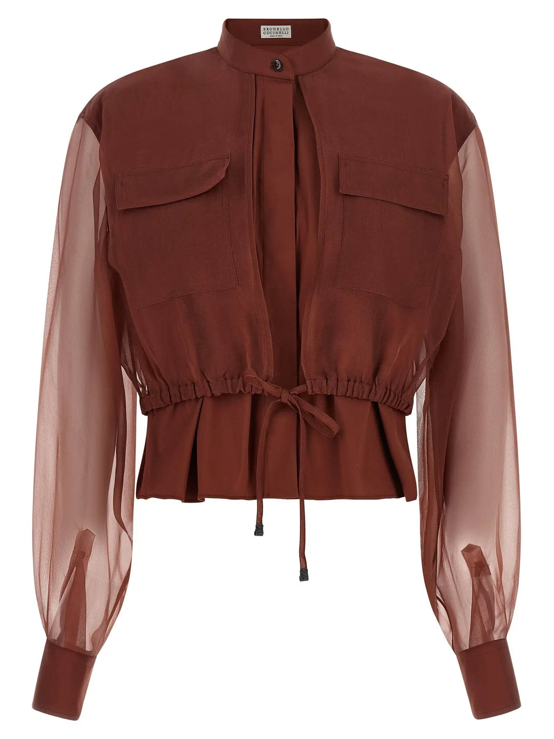 Brunello Cucinelli Brown Cotton Blouse