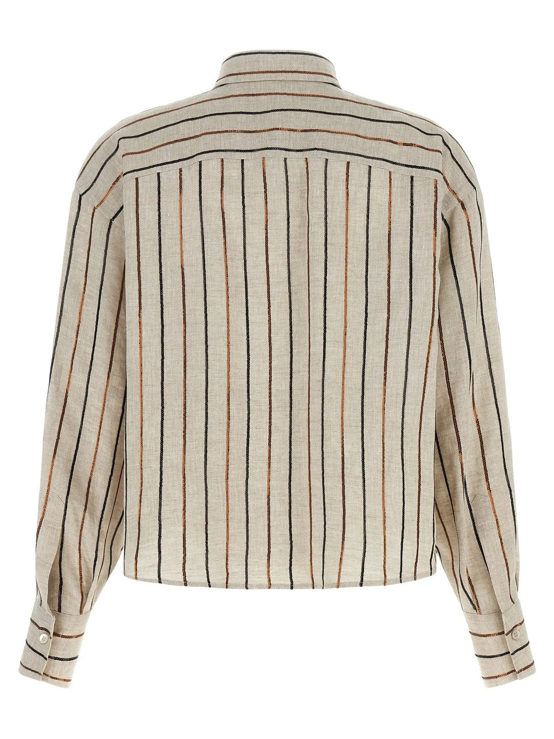 Brunello Cucinelli Beige Linen Blouse