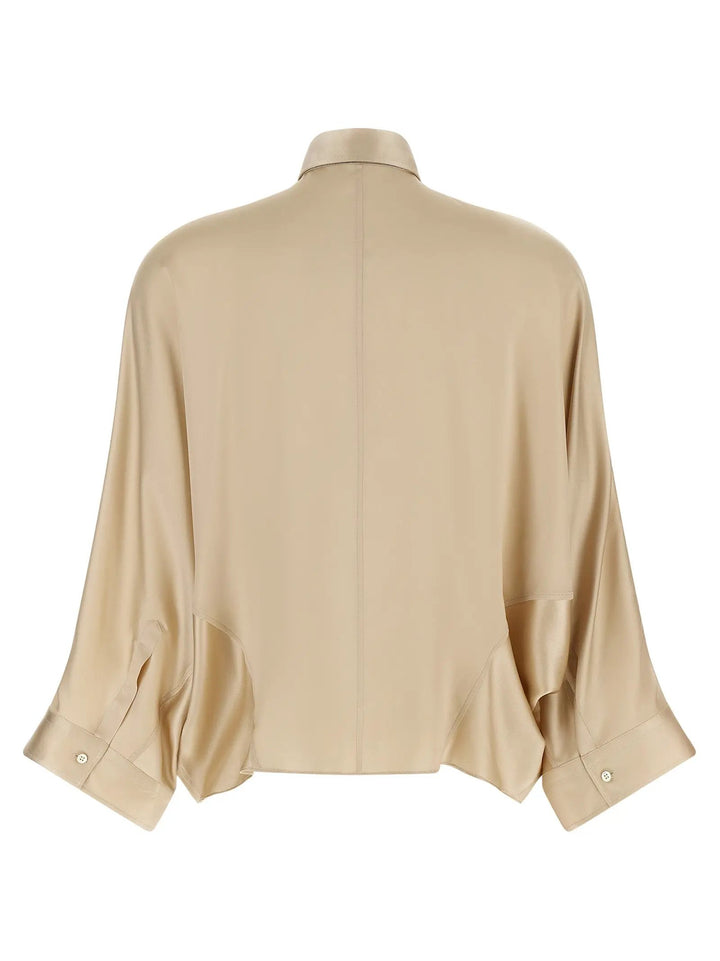 Brunello Cucinelli Beige Silk Blouse