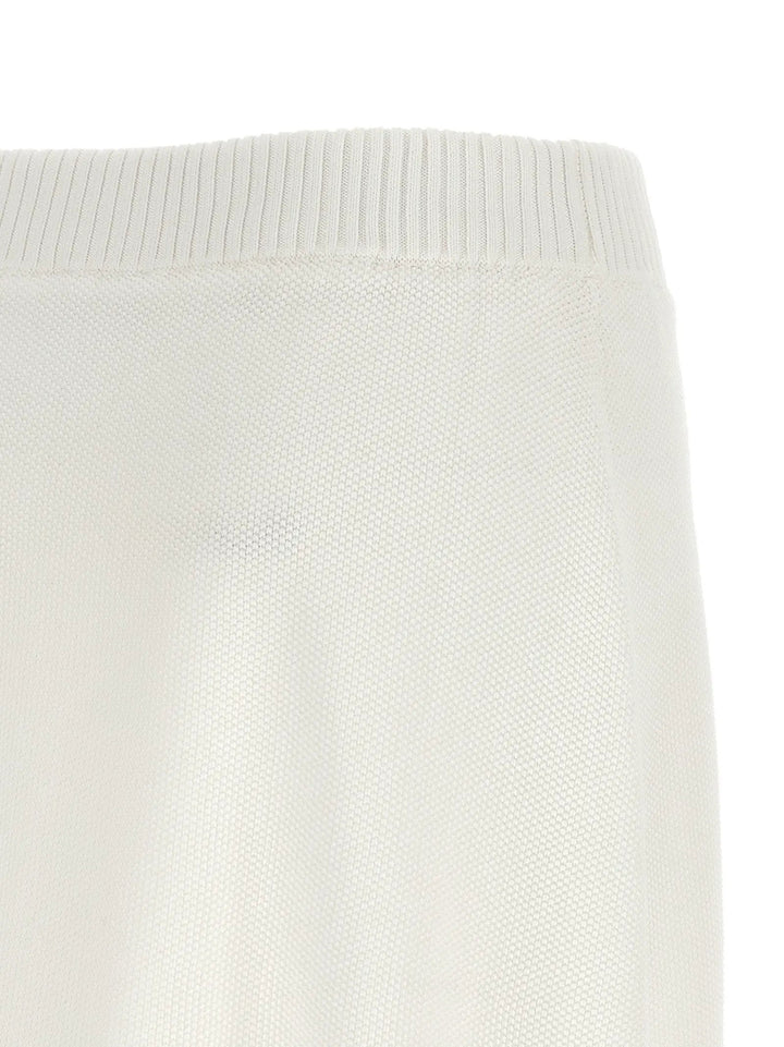 Brunello Cucinelli White Cotton Long Skirt