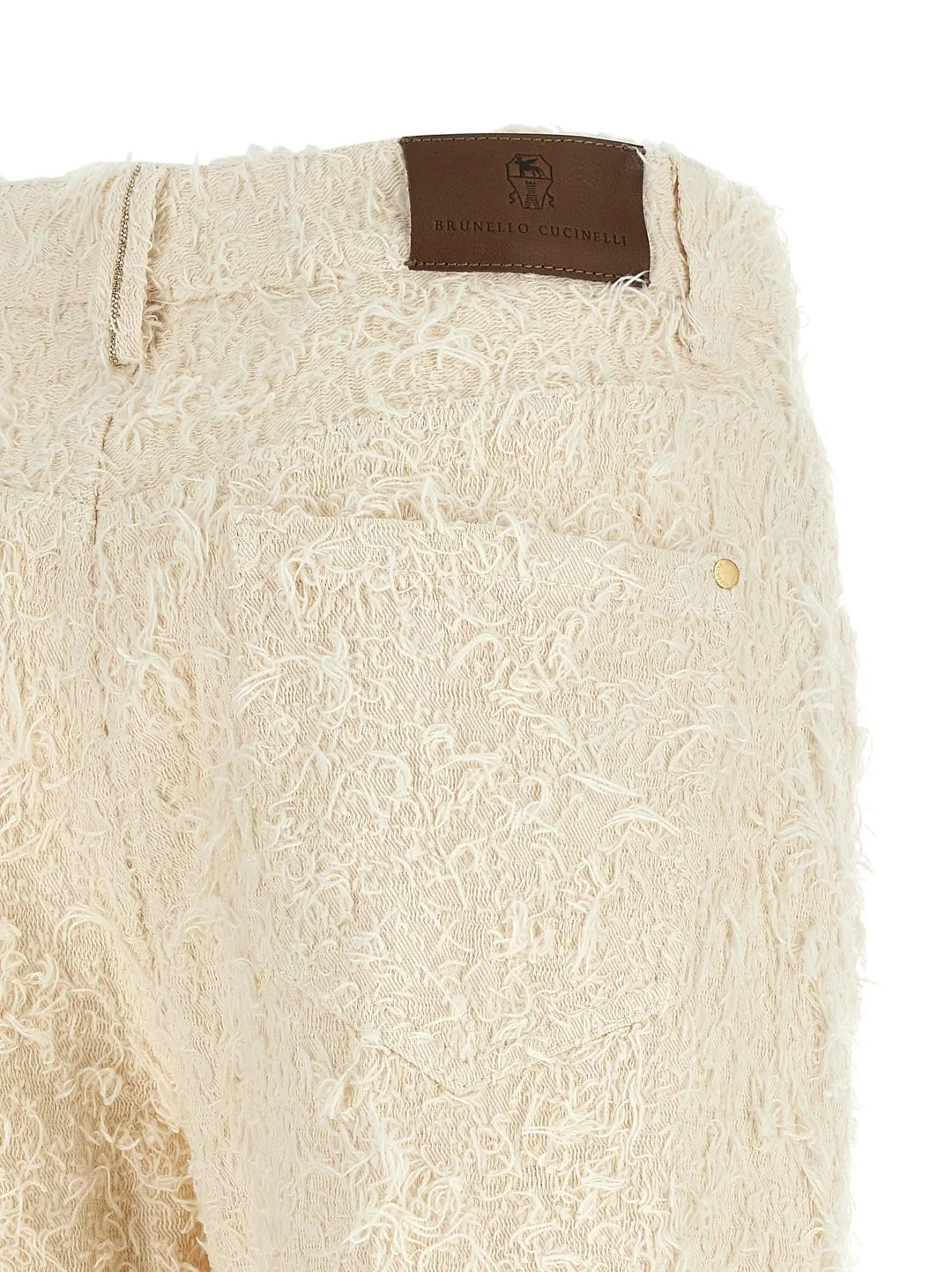 Brunello Cucinelli Beige Cotton Casual Pants
