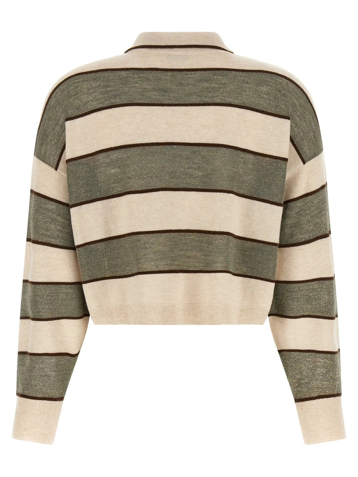 Brunello Cucinelli Multicolor Virgin Wool Polo Shirt