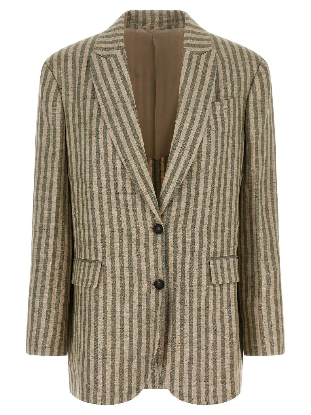 Brunello Cucinelli Bicolor Linen Blazer