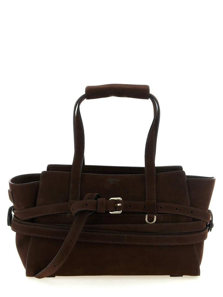 Moschino Brown Calfskin Handbag