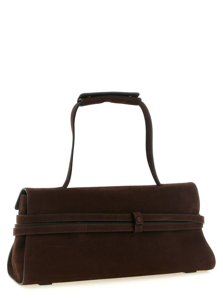 Moschino Brown Calfskin Shoulder Bag